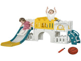 7-in-1 Toddler Slide for Ages 1-3 Years with Basketball Hoop T3398P379003