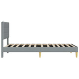 Bed Frame with Headboard Light Grey 90 x 190 cm Fabric 42027612