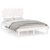 Bed Frame without Mattress White 120x200 cm Solid Wood 3104864
