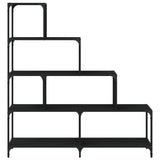 Bookcase 4-Stair Black 139x33.5x149 cm Engineered Wood 842476