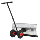 Manual Snowplough with Wheels 100x44 cm 142915
