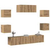 ZNTS 5 Piece TV Cabinet Set Wall-mounted Artisan Oak 3329208