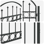 Fence Gate Grey 100 x 150 cm Powder-coated steel 42008927