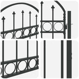 Fence Gate Grey 100 x 150 cm Powder-coated steel 42008927