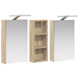 Bathroom Cabinet Set 3 pcs 80 x 10.5 x 50 cm Engineered wood 3403658