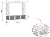 Raised Bed with Trellis and Roof Brown 164 x 40 x 142 cm PP 42032507