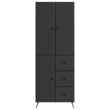 Cabinet Set 2 pcs Black Engineered Wood 3416899