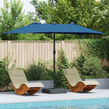 Garden Parasol 385 x 209 x 244 cm Polyester and Steel Azurblau 42003282
