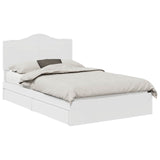 Storage Bed with Headboard White 120 x 190 cm Engineered Wood 3413527