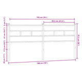Headboard Brown Oak 190 cm Steel and Engineered Wood 4017188