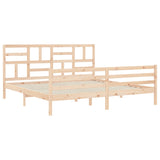 Bed Frame without Mattress Super King Size Solid Wood 3194911