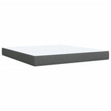 Box Spring Bed with Mattress Dark Grey 180x200 cm Fabric 3285982