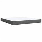 ZNTS Box Spring Bed with Mattress Dark Grey 180x200 cm Fabric 3285982