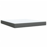 ZNTS Box Spring Bed with Mattress Dark Grey 180x200 cm Fabric 3285982
