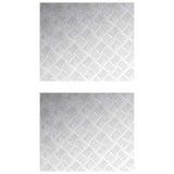 Stair Tread Rectangular 2 pcs Silver 60 x 50 cm Aluminium 4104347