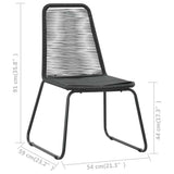 Dining Set Black PVC rattan, powder-coated steel, aluminium, WPC 3060122