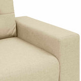 Sofa Set with Cushion 2 pcs Cream 221 x 78 x 80 cm Fabric 3324717