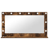Vanity Mirror Rectangular Smoked Oak 100 x 55 x 18 cm 868305