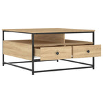 ZNTS Coffee Table Sonoma Oak 80x80x45 cm Engineered Wood 835290