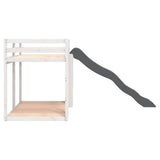 Bunk Bed with Slide&Ladder without Mattress White 80x200 cm 3284240