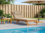 Sunlounger Cushion GEMERT 100% Polyester Cream 190 x 50 x 9 cm 947496