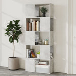 Book Cabinet Room Divider Concrete Grey 60x24x155 cm 809093
