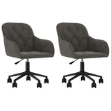 Dining Chair 2 pcs Dark Grey 55 x 59.5 x 77 cm Velvet 3415417