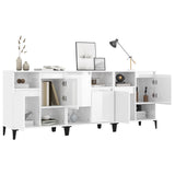 Sideboards 3 pcs High Gloss White 60x35x70 cm Engineered Wood 3185745
