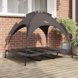 Dog Bed Folding Manual Brown 122 x 93 x 106.5 cm Steel 42008172