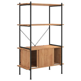 4-Tier Shelving Unit with Cabinet 80x40x130 cm Steel and Engineered Wood 336353
