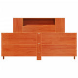 Bed Frame without Mattress Wax Brown 120x200 cm Solid Wood Pine 3323655
