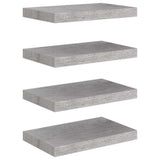 Floating Wall Shelves 4 pcs Concrete Grey 40x23.5x3.8 cm MDF 326593