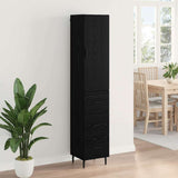 Highboard Black Oak 34.5 x 34 x 180 cm Engineered Wood 3416142