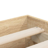 Bed Frame with Drawers without Mattress Sonoma Oak 200x200 cm 3207247