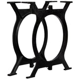 Dining Table Legs 2 pcs O-Frame Cast Iron 245426
