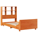 Bed Frame without Mattress Wax Brown 75x190 cm Small Single Solid Wood Pine 3323715