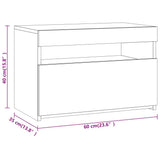 Bedside Cabinet with LED Lights Grey Sonoma 60x35x40 cm 3152828