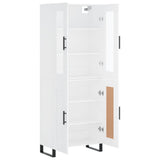 Highboard White 69.5x34x180 cm Engineered Wood 3198361