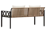 Outdoor Benches 2 -Seater 116 x 56 x 75 cm Poly Rattan 42025354