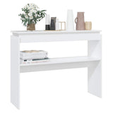 808323 Console Table White 102x30x80 cm Engineered Wood