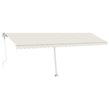 Awning Post Set White 600x245 cm Iron 315092