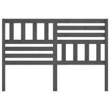 Bed Headboard Grey 126x4x100 cm Solid Wood Pine 814136