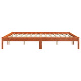 Bed Frame without Mattress Wax Brown 180x200 cm Super King Solid Wood Pine 844866