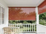 Outdoor Roller Blind 90% UV Block Terracota 180 x 230 cm HDPE 42036005
