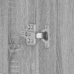 Shoe Cabinet with Door Grey 80 x 39 x 180 cm Engineered wood 3333871