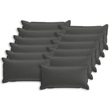 Cushion Cover 12 pcs HOUTEN Anthracite 40 x 80 cm Polyester 918273