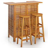 Garden Bar Set Natural wood Solid Acacia wood 3 Piece Set 3116000