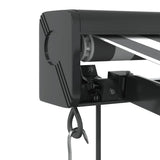 Retractable Awning Anthracite and White 3.5x2.5 m Fabric&Aluminium 3216139