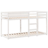 Bunk Bed without Mattress White 90x190 cm Single Solid Wood Pine 3282085