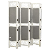 6-Panel Room Divider Grey 210x165 cm Fabric 338557